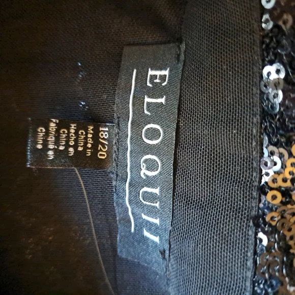 Eloquii Black Sequin Blouse - Picture 8 of 9